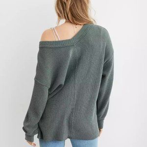 Aerie Wonder Textured V-Neck Sweatshirt